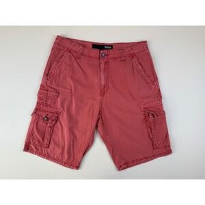 Y2K Streetwear Cargo Shorts Faded Red Utility 31 Plugg